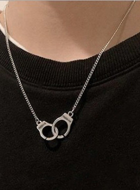 ins时尚百搭手铐项链女锁骨链学