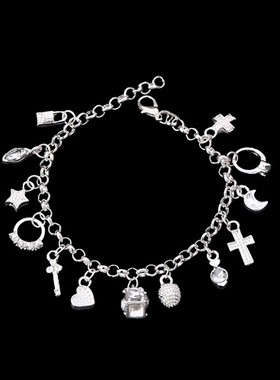 跨境欧美手链气质时尚十三吊件手