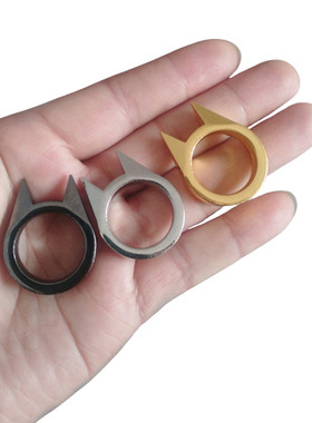 厂家直销防身猫耳单指扣戒指破窗