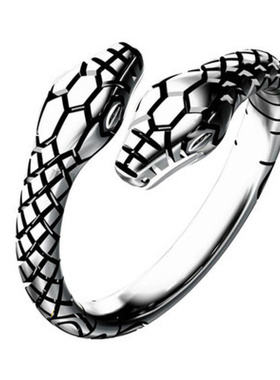 双头蛇戒指复古个性蛇形复古