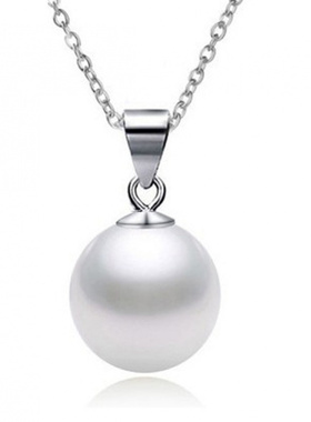 韩版仿珍珠吊坠 女款短款锁骨链仿饰品 仿珍珠