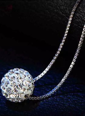 欧美跨境饰品香巴拉钻球珍珠项链