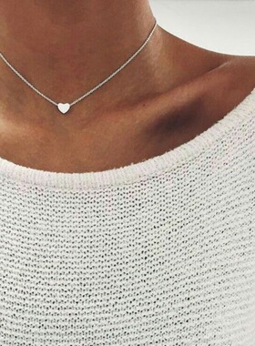 跨境爱心项链女闺蜜新款颈链小众