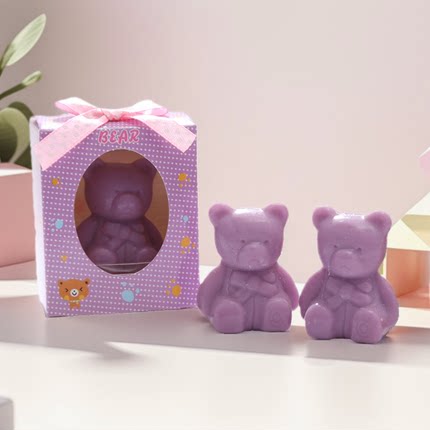 紫色卡通小熊香皂儿童宝宝洗手清洁肥皂幼儿园学生六一儿童节礼物