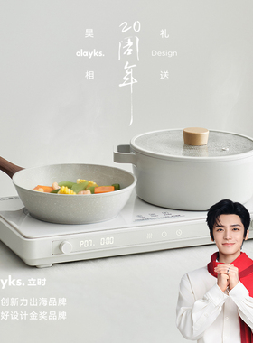 olayks立时双灶电磁炉聚嗨盘烤肉