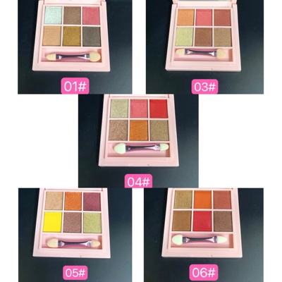 tiai炫彩魅惑六色眼影珠光提亮