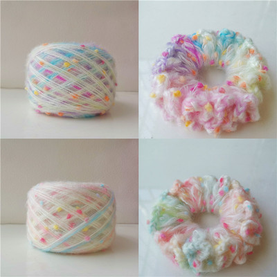 段染系列特色手混线钩针棒针手工diy编织发圈发夹毛线