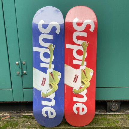 双翘滑板潮牌青蛙金典图案就行现代艺术superme超我收藏挂墙滑板