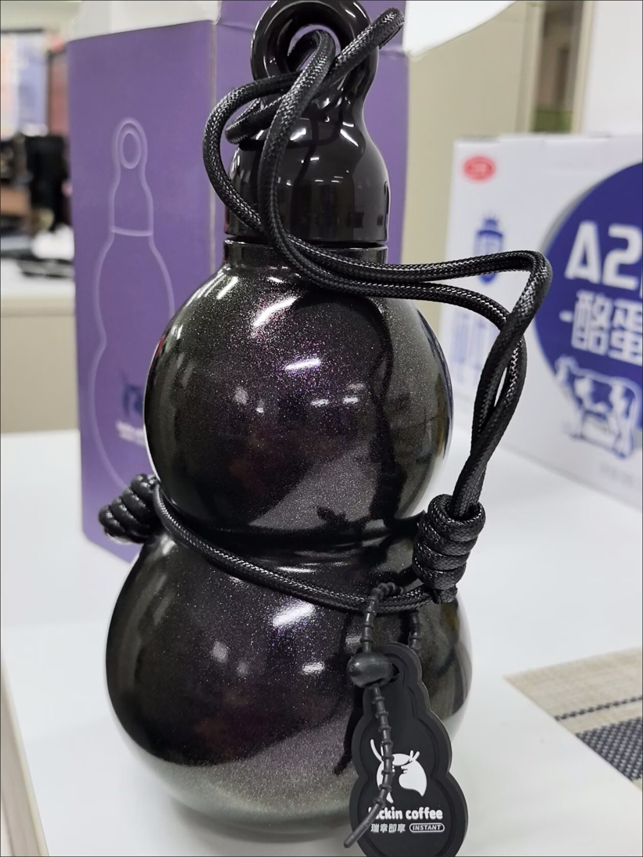 正品瑞幸316不锈钢葫芦水壶大容量中式运动便携耐摔耐葫芦形水杯