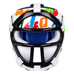 天拳儿童拳击头盔面罩头套散打护头横梁护头套猴脸搏击跆拳道护具