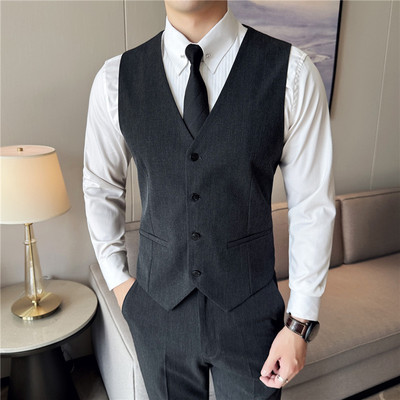 定制logo酒吧KTV台球厅餐厅服务员工作服男西装马甲背心坎肩外套