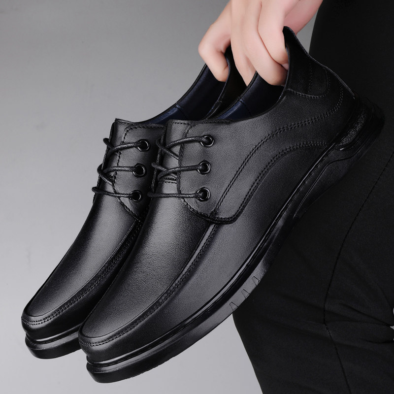 脚王KTF男鞋官方旗舰店休闲皮鞋新款黑色工作鞋正品男款小码真皮