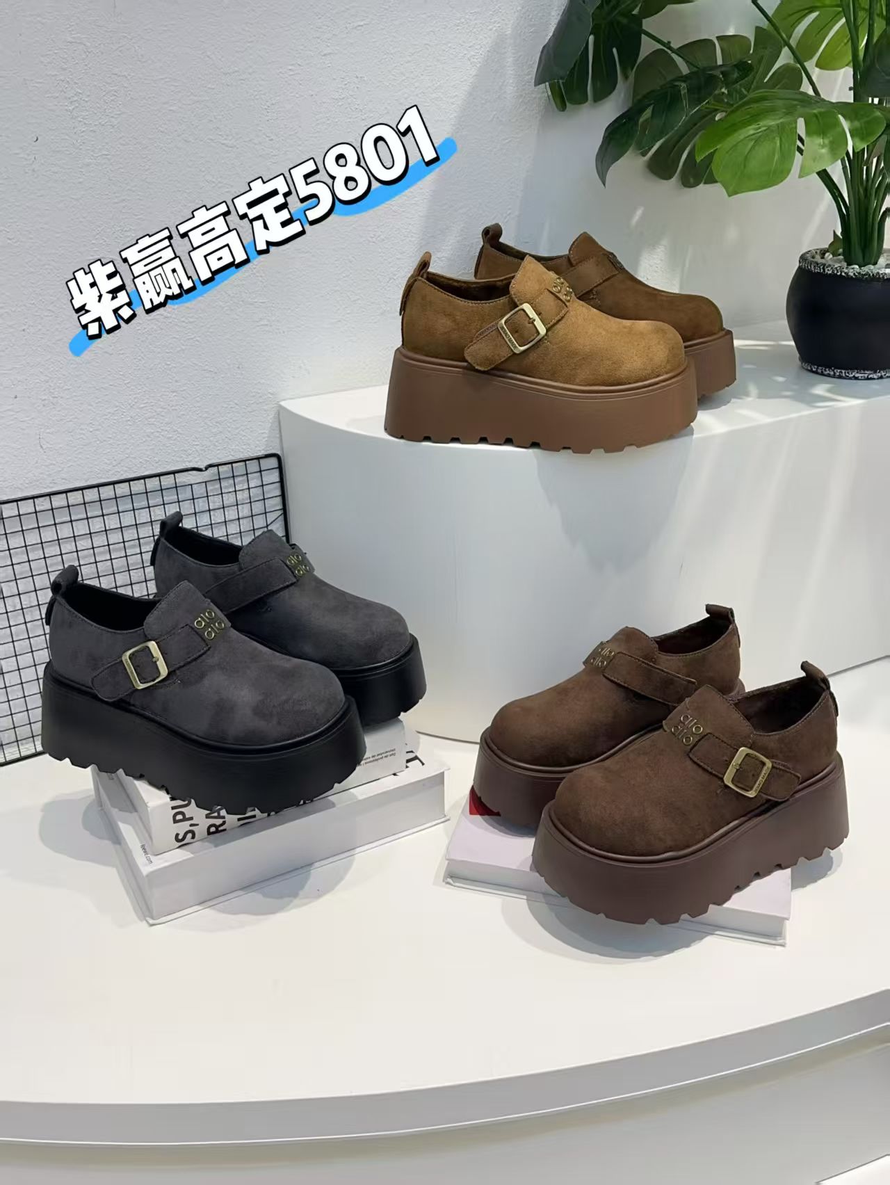 紫赢正品2025新款真皮秋冬加绒厚底女时尚百搭休闲英伦风勃肯鞋