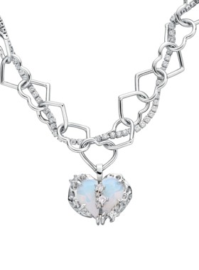 爱心项链女生锁骨链吊坠轻奢小众