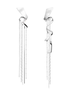 MAKIIMAKII x ALIAS 原创设计不对称飘带流苏耳环气质休闲时髦