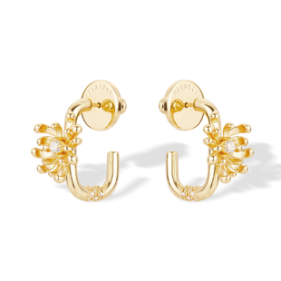 【侯允儿限定】韩雪同款MAKIIMAKII蟹爪菊方圈耳环小众百搭设计