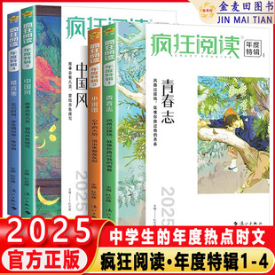 2025疯狂阅读年度特辑1-4全套4本 青春志 格言集 小说馆 中国风 成长励志中学生课外阅读青春小说畅销书 校园文学疯狂作文天星