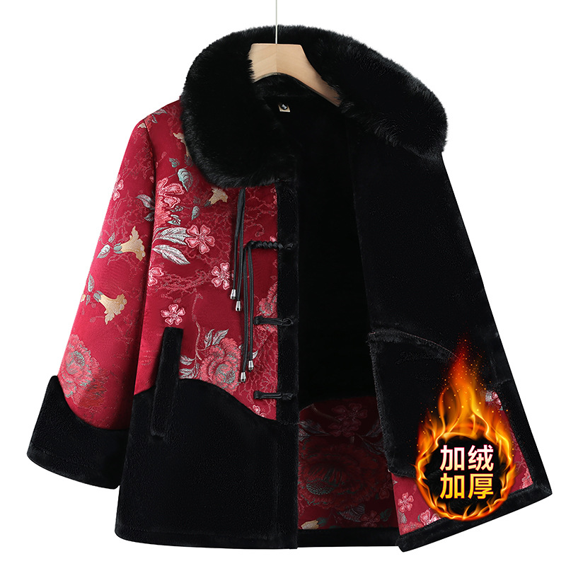 奶奶装冬装棉衣老年人棉袄女老太太衣服老人秋装棉服妈妈冬季外套