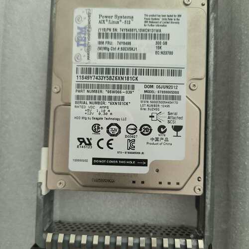 议价IBM 74Y6496 74Y6488 300G 15K S可维修