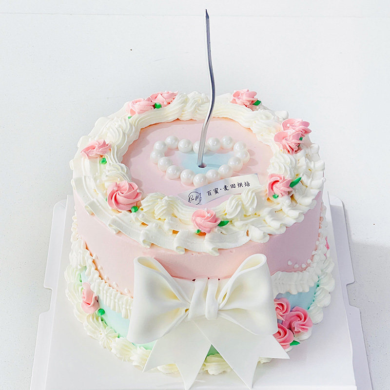 蝴蝶结女孩生日蛋糕南京配送