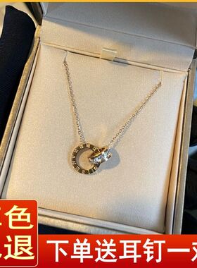 2025新款永久不掉色锁骨链女项链轻奢小众高级ins玫瑰金项链女