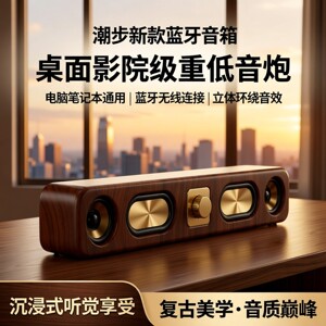 德国柏林之音旗舰新款木质无线蓝牙音箱木长条插卡桌面音响收音机