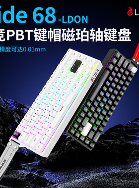 磁轴键盘机械键盘游戏电竞68键PBT键帽有线客制化8K回报率RT0.01