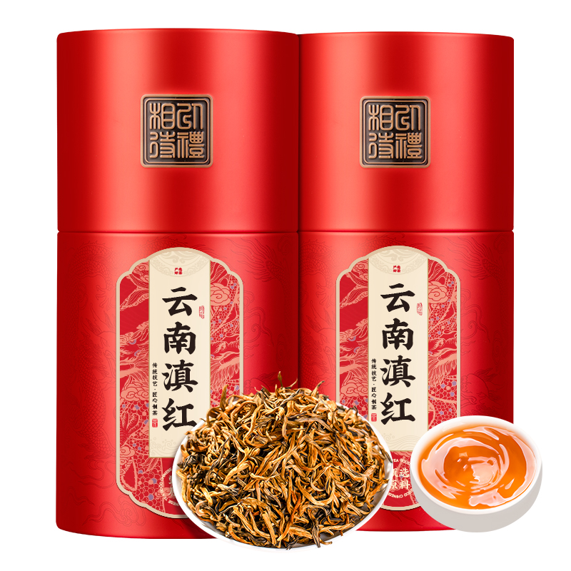 三隐茶叶 特级滇红云南凤庆古树工夫红茶蜜香型礼盒装500g
