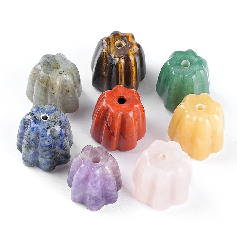天然水晶香插底座创意圣诞节玛瑙玉石雕刻南瓜型带孔原石线香香托