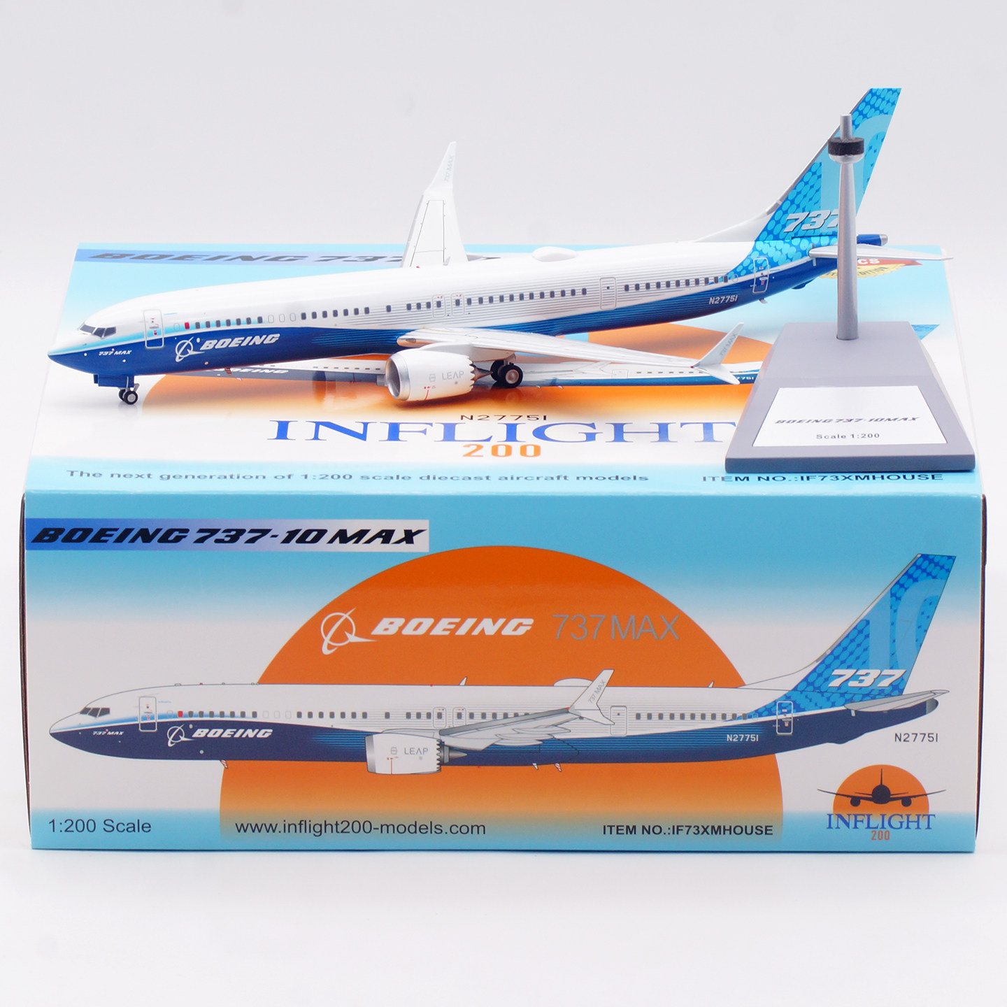波音公司涂装飞机模型合金B737-1