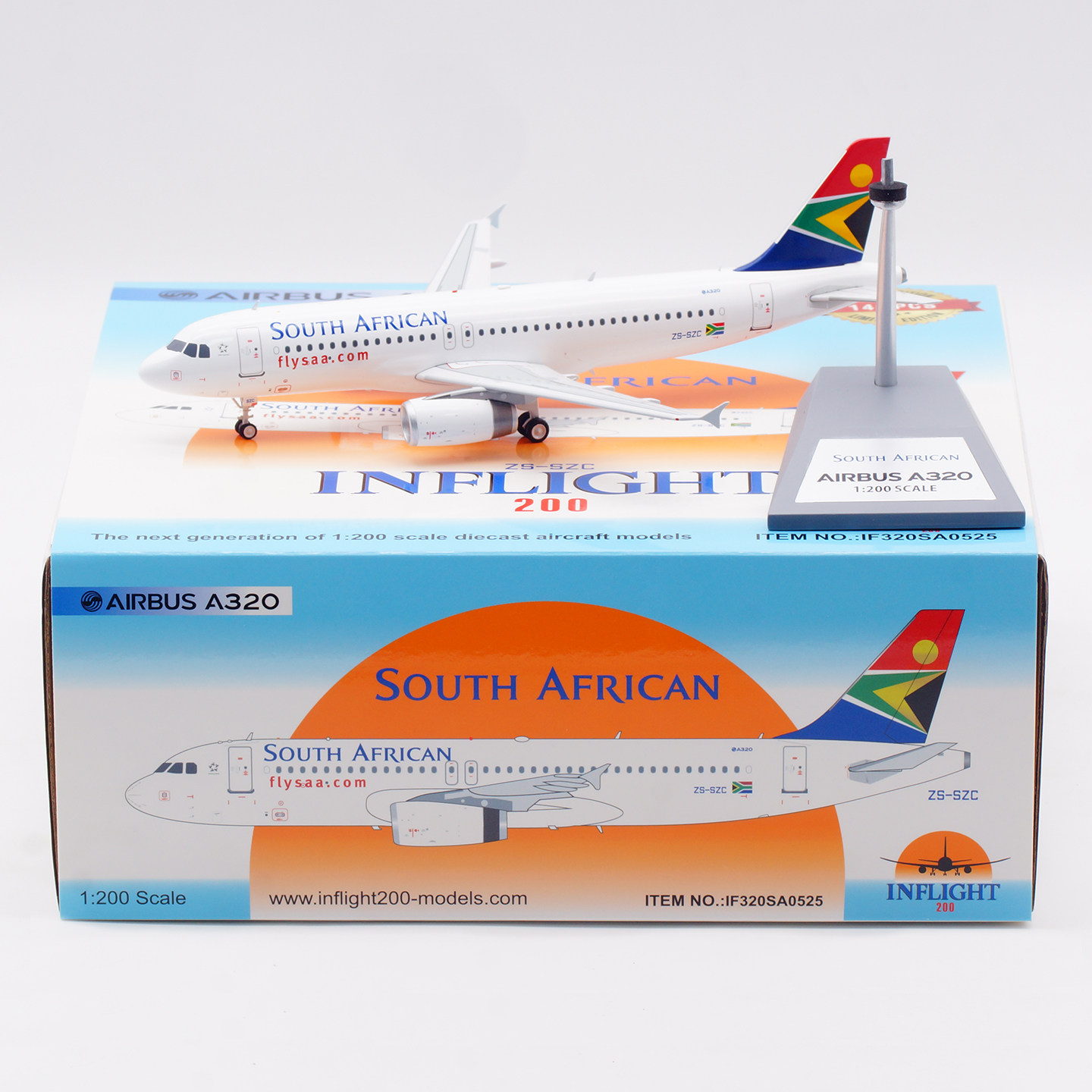 南非航空飞机模型合金空客A320