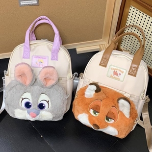疯狂动物城尼克朱迪双肩包可爱斜挎兔子包包玩偶狐狸儿童学生背包