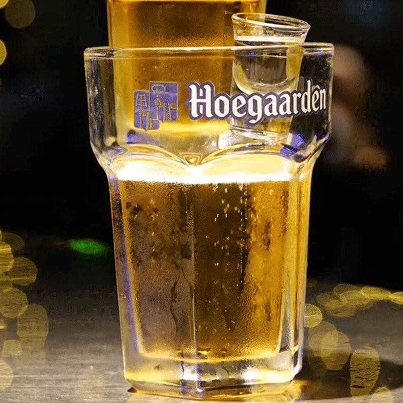 福佳白啤酒杯大号 超大玻璃杯个性创意定制杯 果汁杯 进口啤酒杯