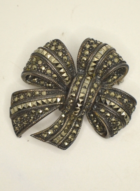 中古饰品首饰Vintage Judith jack 白铁矿胸针（不退不换） 