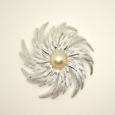 中古首饰 sarah coventry书本款风车胸针 成色好