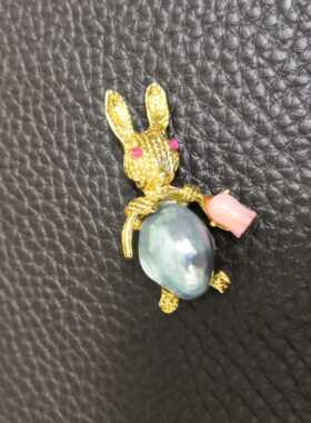 胸针swoboda珍珠天然材质中古