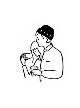 极简头像Q版情侣黑白简笔画定制真人照片转手绘动漫七夕节礼物