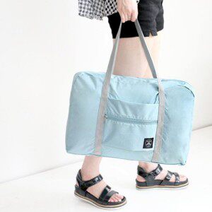 FATISHI ICONIC LARGE CAPACITY FOLDABLE TRAVEL SHOULDER BAG HANDBAG WATERPROOF GARMENT STORAGE BAG SHOPPING BAG