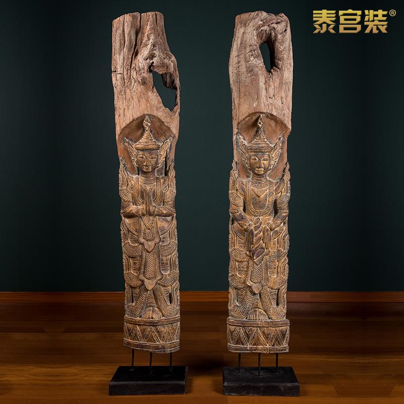 泰式风格泰国进口木雕佛像摆件