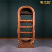泰国实木家具采购 饰家具红酒展示架子 田园风艺术酒吧民宿餐吧装