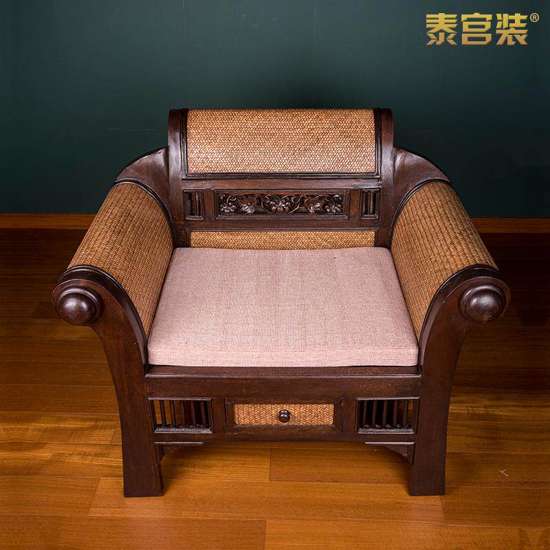 藤艺沙发组合单人竹藤沙发