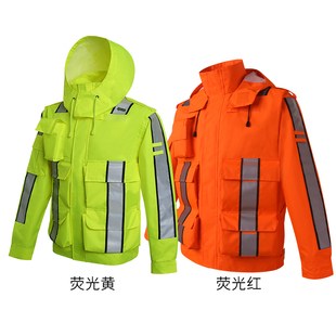 套装 防水s高速服cns黄加厚反光工作服安全荧光救援外套雨衣雨裤 男