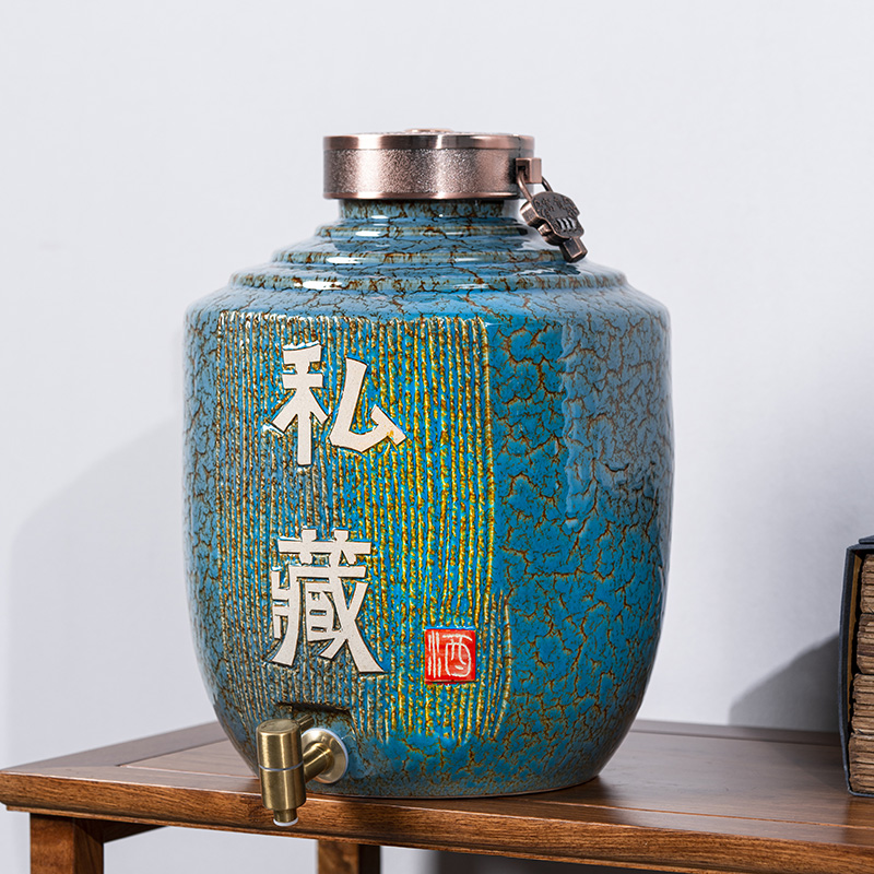 景德镇陶瓷酒坛子家用高级白酒缸酒罐密封酒壶30斤50斤泡酒瓶专用