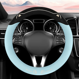 鸿日S1X9鸿豆卡通冬季 毛绒方向盘套新能源老头乐小四轮电车把套