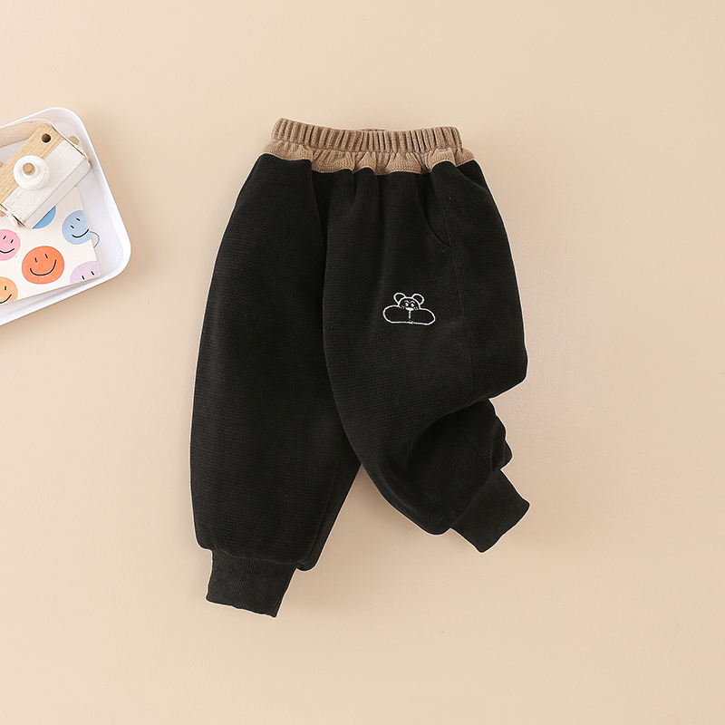 儿童棉裤冬加绒加厚女童裤子一条过冬休闲裤男宝宝束脚裤保暖洋气