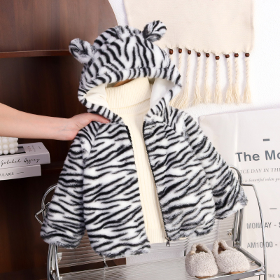 男女童加绒外套2025新款洋气儿童秋冬加厚毛毛衣儿童宝宝冬装棉衣