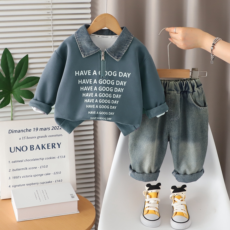 宝宝春秋季长袖卫衣韩版两件套