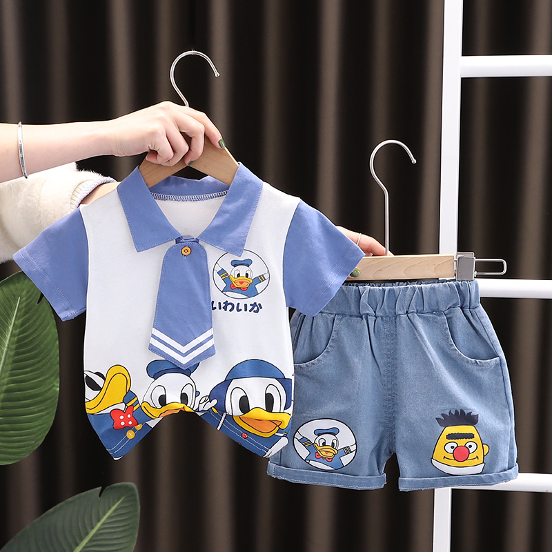 男童夏装套装2023年新款儿童短袖两件套宝宝帅洋气休闲韩版衣服潮