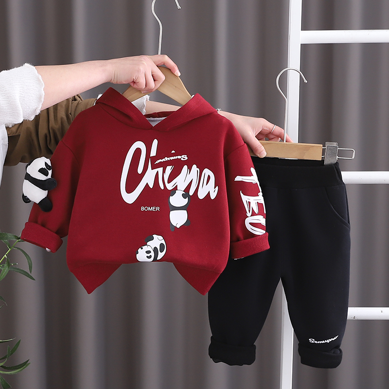 婴儿童春秋季洋气长袖卫衣两件套