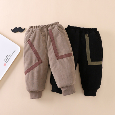 宝宝三层夹棉保暖棉裤小童卫裤